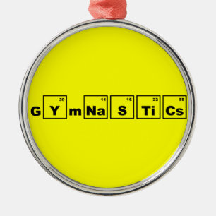 Periodisk bordgymnastik julgransprydnad metall