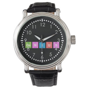 Periodisk bordkemiroligt armbandsur