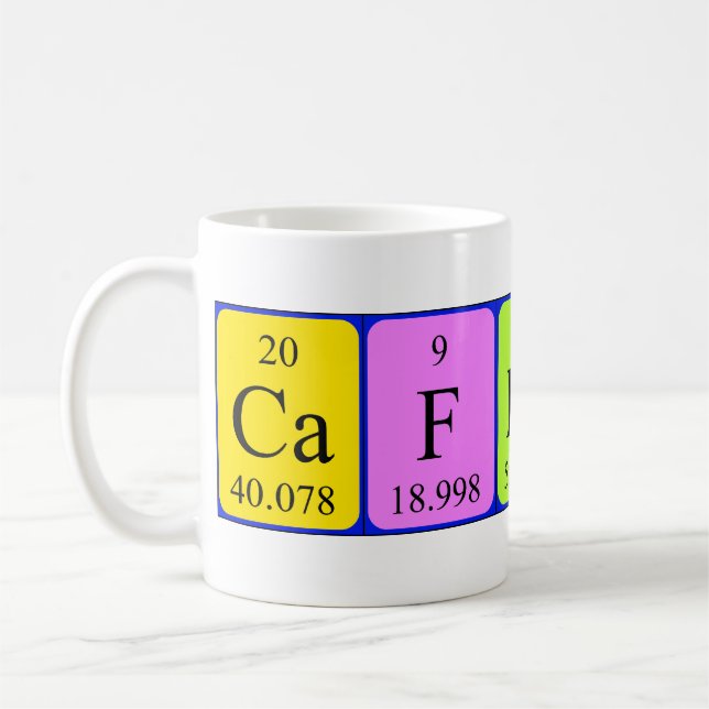 Periodisk bordmugg för koffein kaffemugg (Vänster)