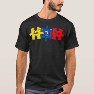 Periodisk Inslag Autism Puzzle Autism Awareness T Shirt