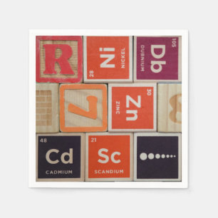 Periodisk Inslag Zinc Science Pappersservett