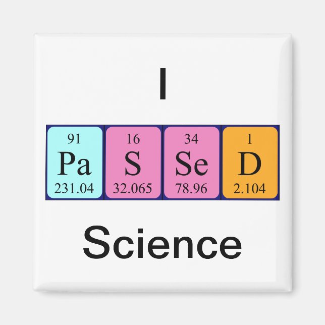 Periodisk naturvetenskap bord namn magnet (Framsidan)