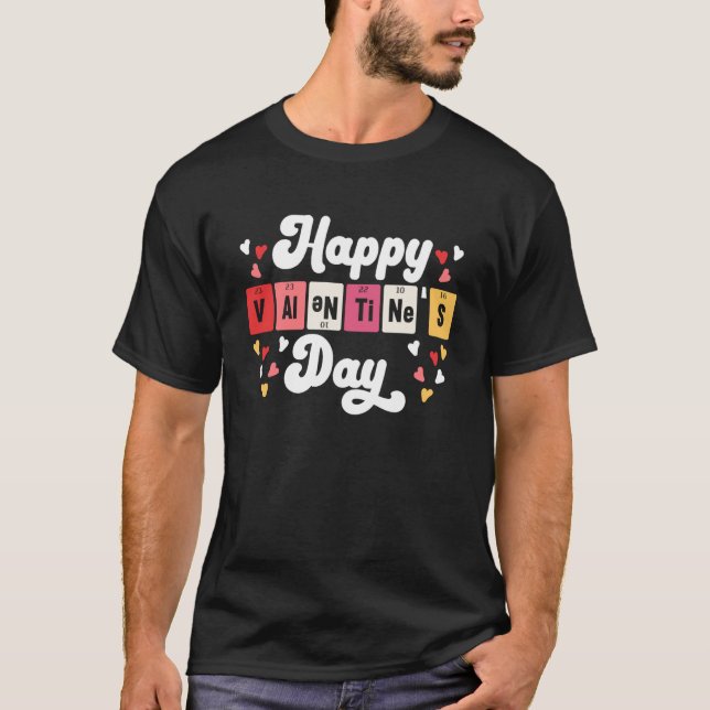 Periodisk tablett valentines day Hearts Day Kemi T Shirt (Framsida)