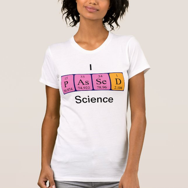 Periodisk vetenskaplig skjorta bord namn t-shirt (Framsida)