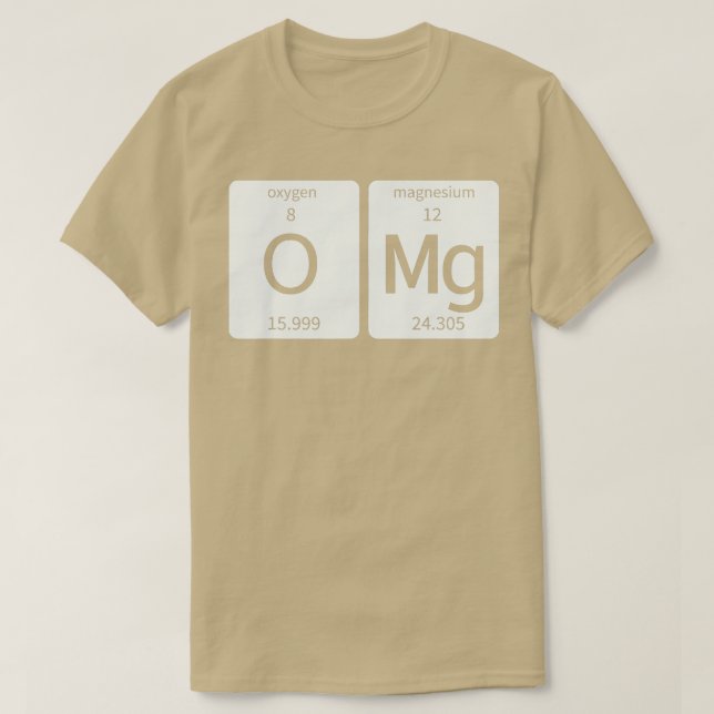 Periodisk vetenskapsman Oh my God (OMG) Inslag T Shirt (Design framsida)