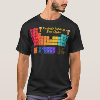 Periodiska Bord av Beer Stilar Ja Science Science T Shirt