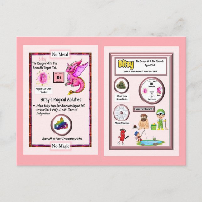 Periodiska Bord-draken - Bismuth Card Vykort (Framsida)