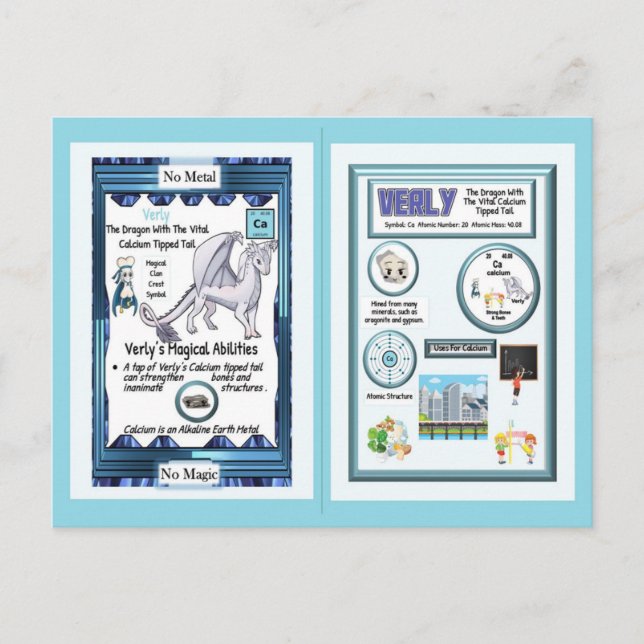 Periodiska Bord-draken - kalcium Vykort (Framsida)