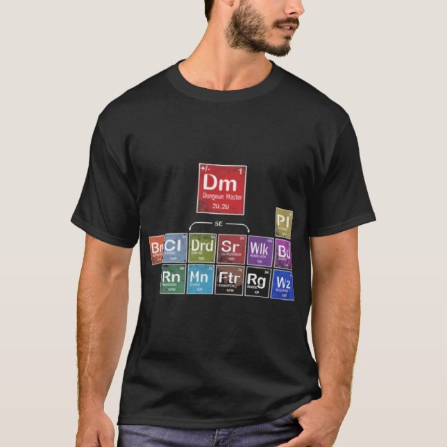 Periodiska Bord i DnD T Shirt (Framsida)