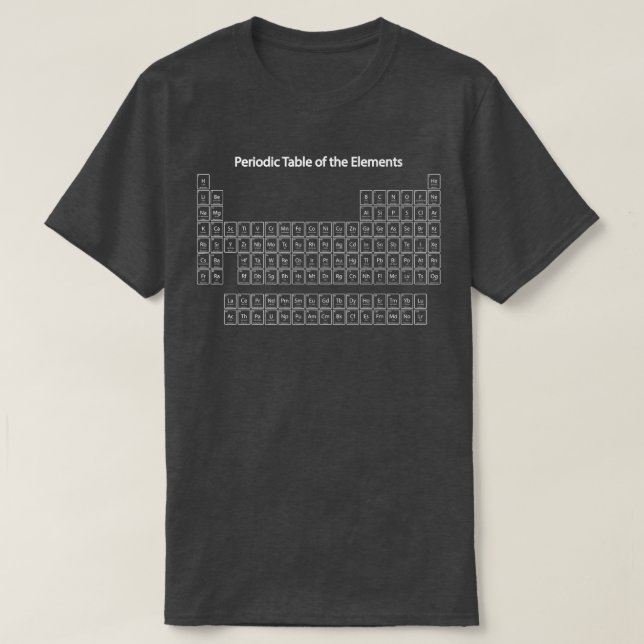 Periodiska Bord i ElementsScience Nerd Premium T Shirt (Design framsida)