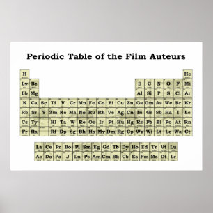 Periodiska Bord i Film Auteurs Poster