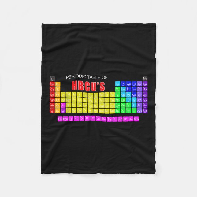 Periodiska Bord i Hbcus Blerd Fleecefilt (Framsidan)