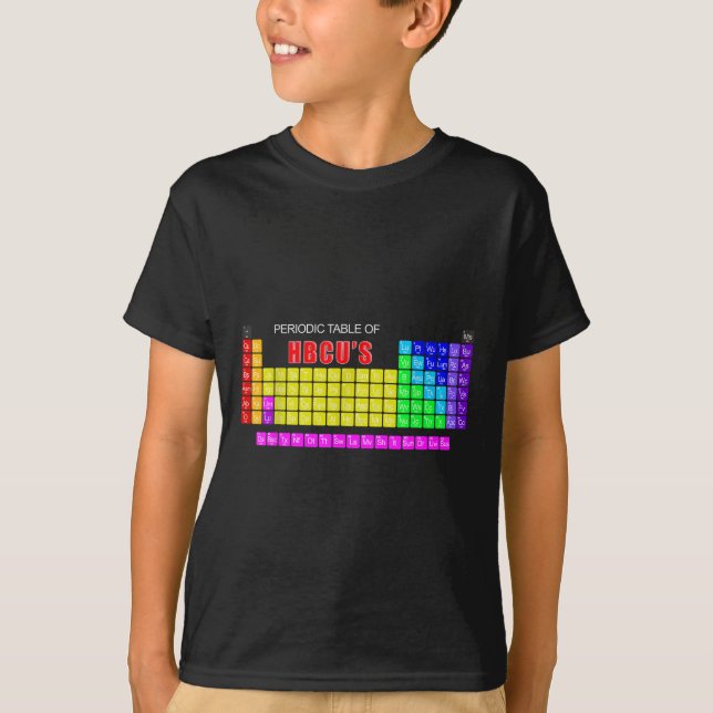 Periodiska Bord i Hbcus Blerd T Shirt (Framsida)