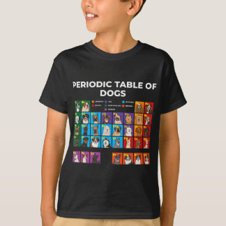 Periodiska Bord i Hundar, Hund älskare, Funny Scie T Shirt