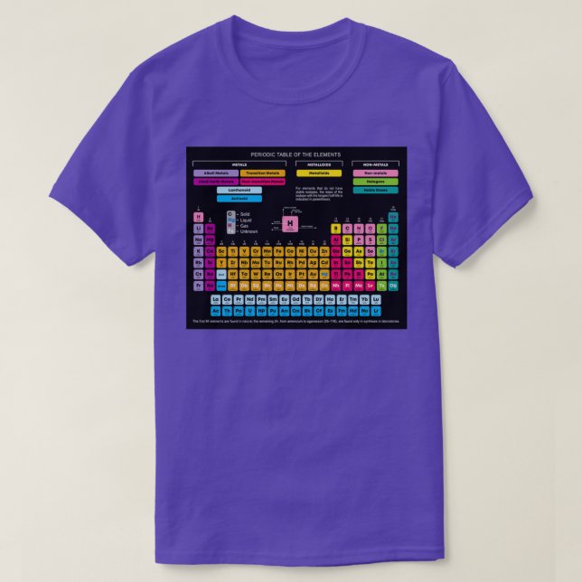 Periodiska Bord i Inslag 1 T Shirt (Design framsida)