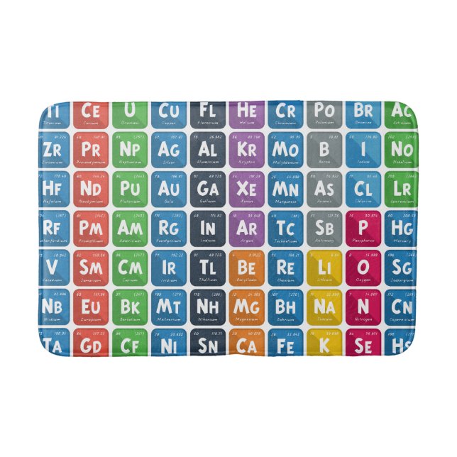 Periodiska Bord i Inslag 3 Badrumsmatta (Framsidan)