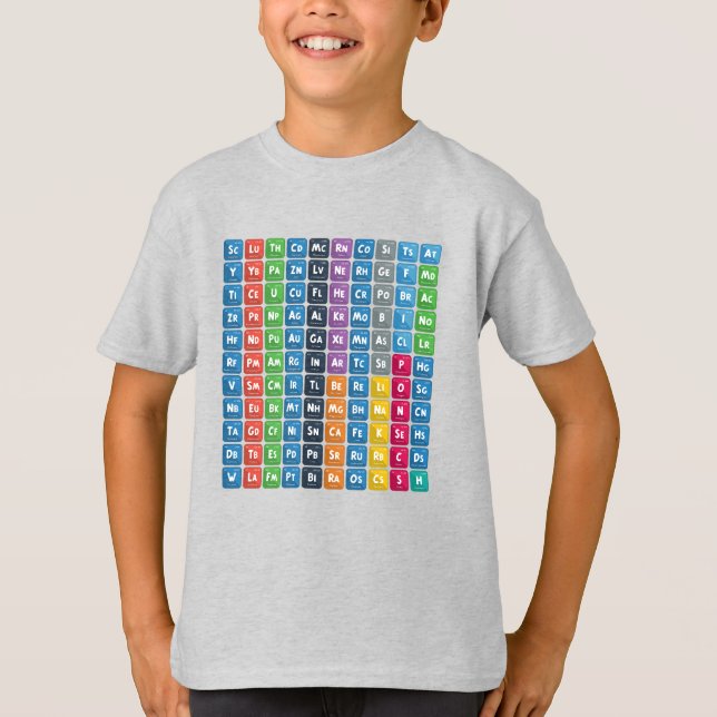 Periodiska Bord i Inslag 3 T Shirt (Framsida)