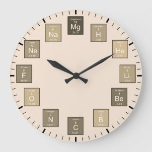 Periodiska Bord i Inslag Beige Scientists Clock Stor Klocka