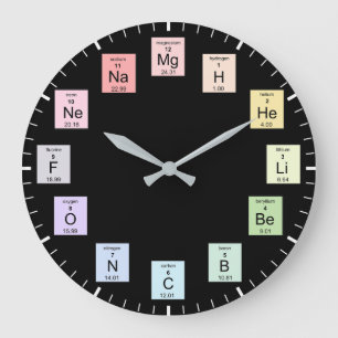 Periodiska Bord i Inslag Chemist Scientist Clock Stor Klocka