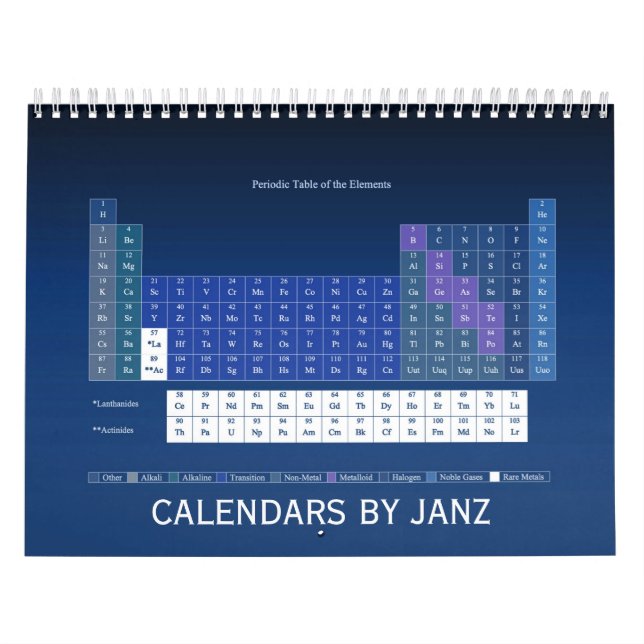 Periodiska Bord i Inslag-kalendern av Janz Kalender (Omslag)