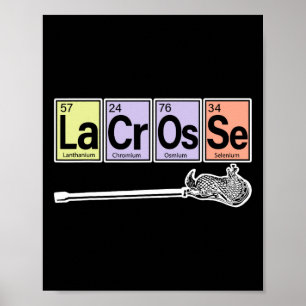 Periodiska Bord i Inslag - Lacrosse Player Sport Poster