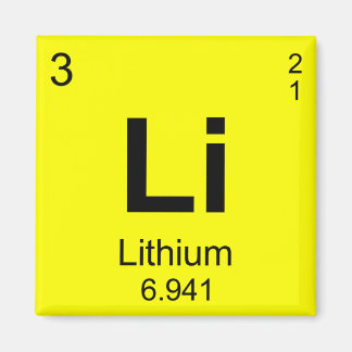 Periodiska Bord i Inslag (Litium) Magnet