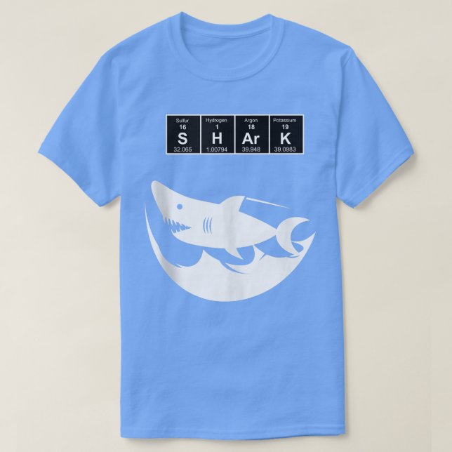 Periodiska Bord i Inslag Megladon Shark-Tanktopet T Shirt (Design framsida)