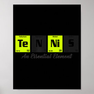 Periodiska bord i inslag tennis Player-presenten f Poster