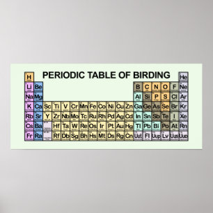 Periodiska Bord vid fågeln Poster