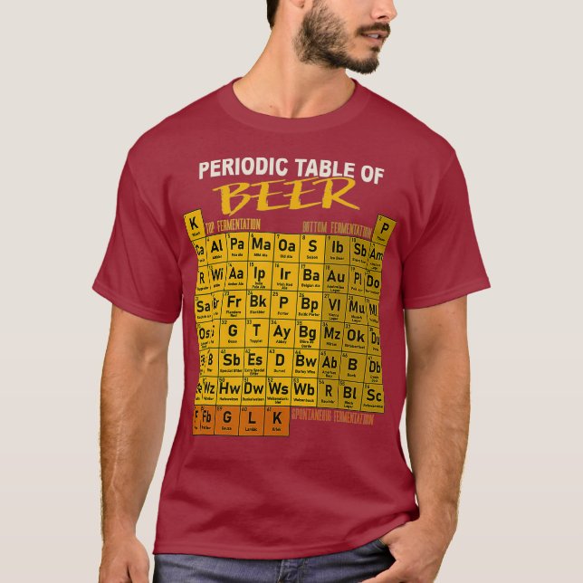 Periodiska Borden Öl - Bärbar öl Stil T Shirt (Framsida)