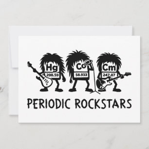 Periodiska Rockstjärnor Kemihumor Inbjudningar