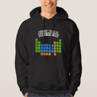 Periodiska systemet för bandtextning Marching Band Hoodie