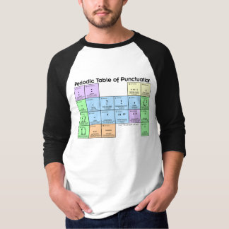 Periodiska systemet för interpunktion Baseballskjo T Shirt