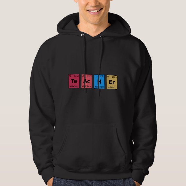 Periodiska Systemet för Lärare Hoodie (Framsida)