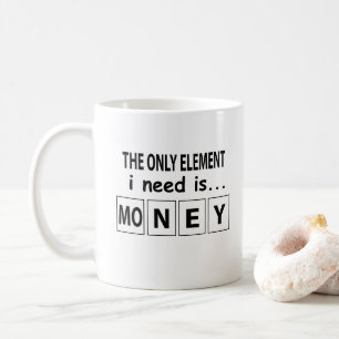 Periodiska systemet Pengar Element Roligt  Kaffemugg