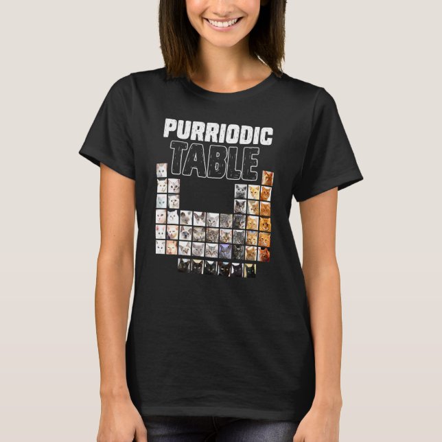 Periodiska systemet Periodiska element Katt kemi C T Shirt (Framsida)