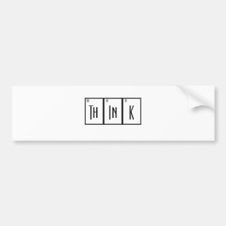 Periodiska Systemet Tänk Vetenskapsman Design Nörd Bildekal