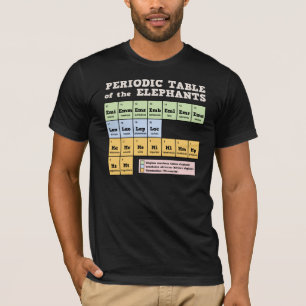 Periodiskt bord av elefanterna tee shirt