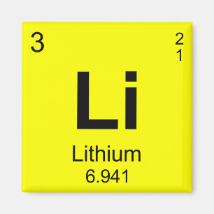 Periodiskt bord av inslag (Lithium) Magnet