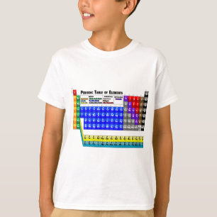 Periodiskt bord av inslag t-shirt