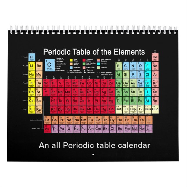 Periodiskt bord av inslagen kalender (Omslag)