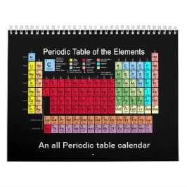 Periodiskt bord av inslagen kalender