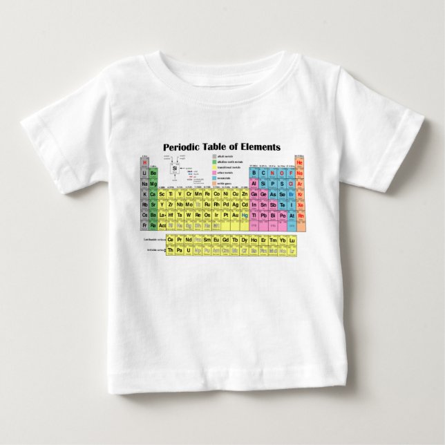 Periodiskt bord av inslagT-tröja Tee Shirt (Framsida)
