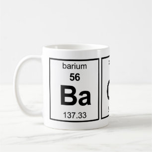 Periodiskt bord för bacon kaffemugg