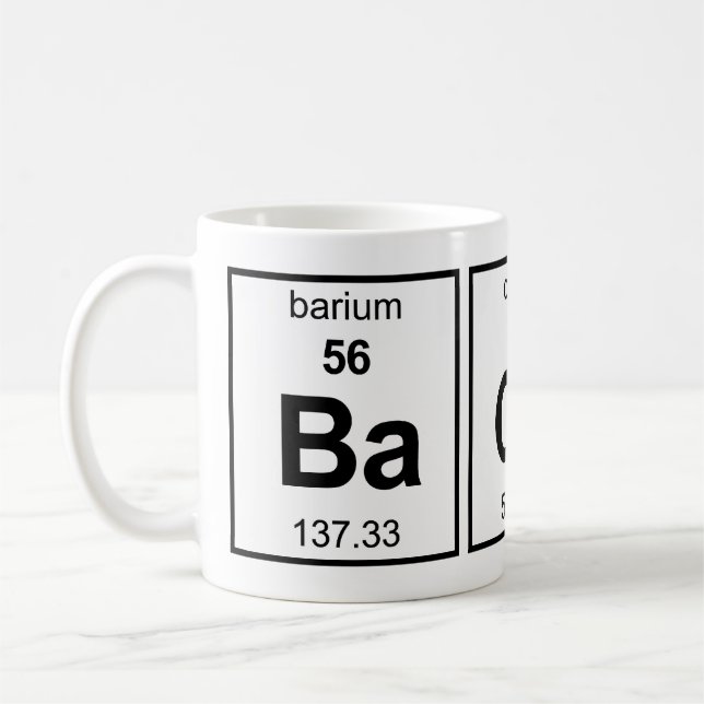 Periodiskt bord för bacon kaffemugg (Vänster)