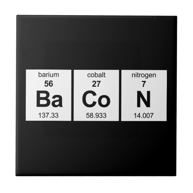 Periodiskt bord för bacon kakelplatta (Framsidan)