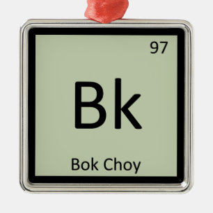 Periodiskt bord för Bk - Bok Choy grönsakkemi Julgransprydnad Metall