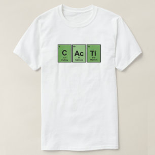 Periodiskt bord för gröna kaktus av inslag t shirt