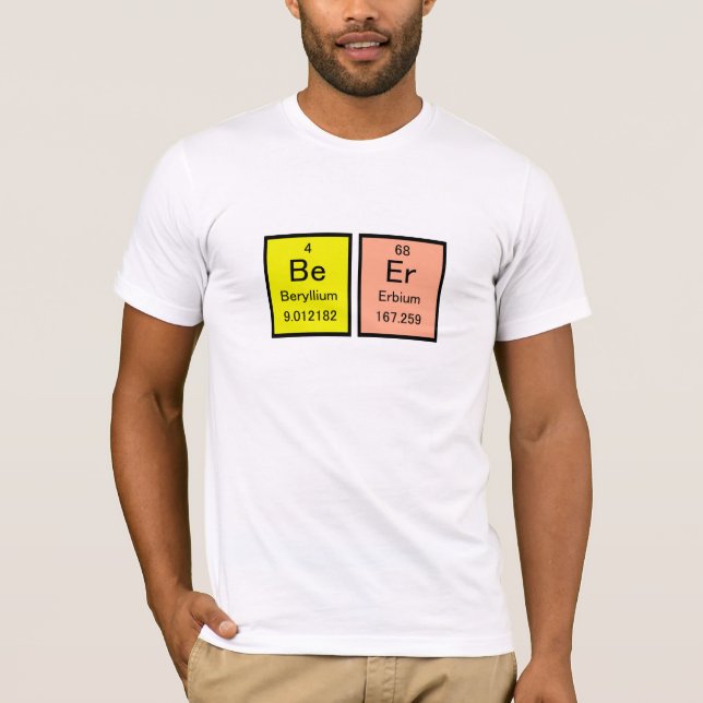 Periodiskt bord för öl t shirt (Framsida)