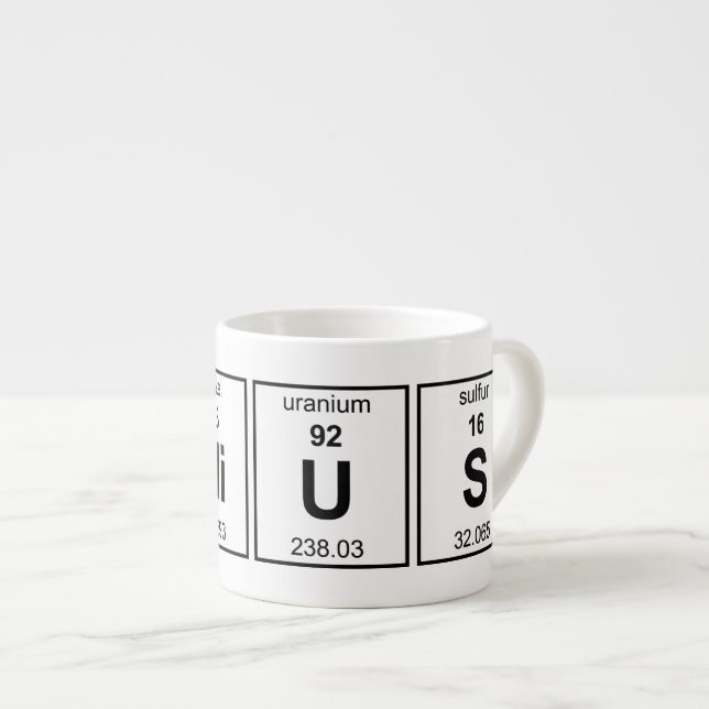 Periodiskt bord för snille espressomugg (Framsida höger)